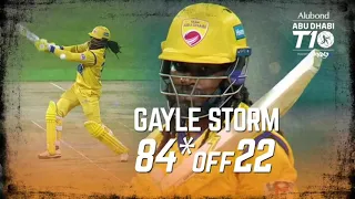 Gayle storm in Abu Dhabi T10 I 84* off 22 balls I Fastest T10 Fifty I Day 6 I Team Abu Dhabi I