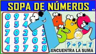 SOPA DE NÚMEROS 🔢 Prueba De MATEMATICAS 🧠 Mejora Tu CONCENTRACIÓN 🎲 JUEGOS De Memoria VISUAL 👁