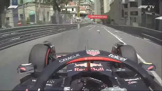 F1 2022 Monaco GP (FP3) - Sérgio Perez hits a pigeon