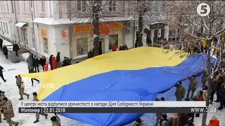 День Соборності: акція утворення "живого ланцюга єдності" у Житомирі