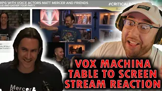 VOX MACHINA TABLE to SCREEN LIVE REACTION