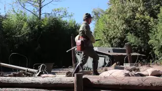 WWII Japanese Swordfighting Technique Demonstration