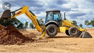 تعلم تشغيل آلة الشحن والحفر الخلفي  ''' chargeurs à pelle rétro ''' New Holland