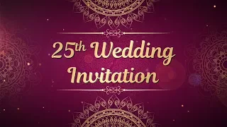 25th Anniversary Invitation Video | Anniversary Invitation Video | Wedding Anniversary Invitation