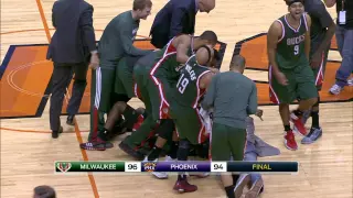 Khris Middleton Rattles in the Three off the Backboard at the Buzzer - Taco Bell Buzzer Beater