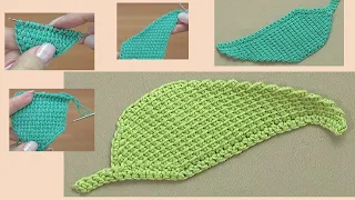 How to Make Crochet Leaf- TUNISIAN CROCHET STEP BY STEP