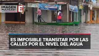 Minatitlán se inunda por filtraciones del río Coatzacoalcos