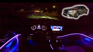 2019 Mercedes Benz E300 | POV Night Drive | (Car Audio Only)