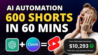 How I Made 600 YouTube Shorts in Just 60 MINUTES for a Faceless YouTube Channel