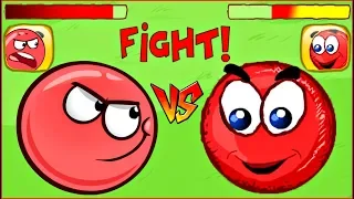 Red Ball 3 vs Red Ball 4 - Битва Красных Шариков ! Веселая игра   !