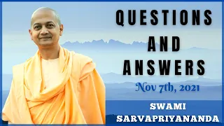 Ask Swami with Swami Sarvapriyananda | Nov 7th, 2021