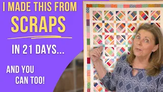 How I Turned Over 550 Fabric Scraps Into a Beautiful Quilt!