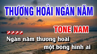 Karaoke Thương Hoài Ngàn Năm Tone Nam Nhạc Sống Dễ Hát - Hoàng Luân