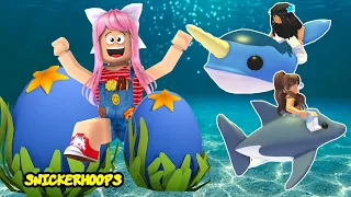 I GOT 7 OUT OF 8 PETS in the OCEAN EGGS ADOPT ME UPDATE | Roblox Games to Play | Snicker Hoops