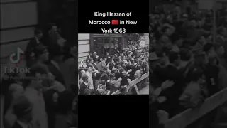 ملك المغرب الحسن التاني في نيويورك عام 1963