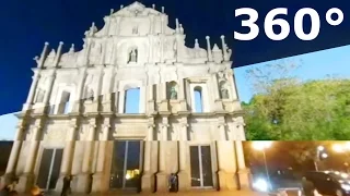 Macau China 360° Video St. Pauls Day + Night Timelapse 4K
