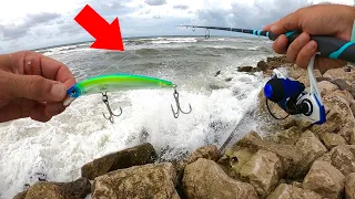 Fishing Dangerously Rough Jetties for Whatever Bites