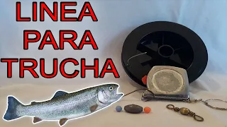 LINEA MEDIA AGUA para TRUCHA | APAREJO para PESCA de TRUCHA con CARNADA