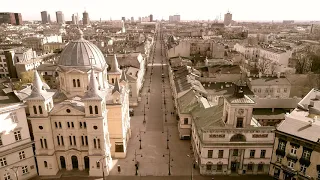 Łódź - Miasto Widmo. Łódź w czasach epidemii. Pandemia koronawirusa - Łódź z drona