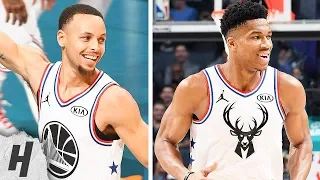 Stephen Curry CRAZY HIGH Bounce Pass to Giannis Antetokounmpo | 2019 NBA All-Star Game