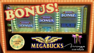 🍀 LANDED THE BONUS ON MEGABUCKS SLOT AT THE MIRAGE CASINO IN LAS VEGAS!