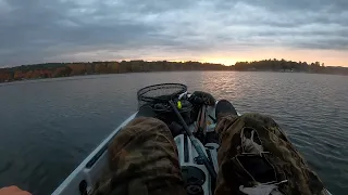 Early Mornin' Bass Fishing in the Fall on My Kayak