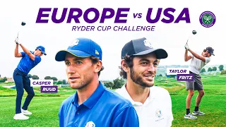 Which Pro Tennis Player is the Best Golfer? Casper Ruud or Taylor Fritz? | The Ryder Cup Challenge