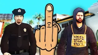 ЧТО БУДЕТ ЕСЛИ ПОКАЗАТЬ ПОЛИЦЕЙСКОМУ FUCK? РЕАКЦИЯ! - GTA SAMP (Соц.Эксперимент)