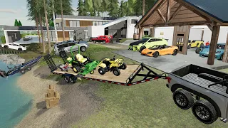 3 amis millionnaires passent une journée sur un lac privé | Farming Simulator 22