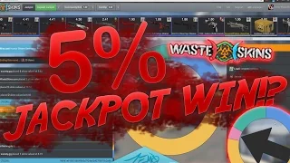 5% JACKPOT WIN ON WASTESKINS?!? - CS:GO Gambling