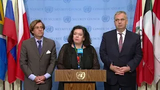 DPR Korea Missile Launch -France, Germany and the United Kingdom Media Stakeout (1 August 2019)
