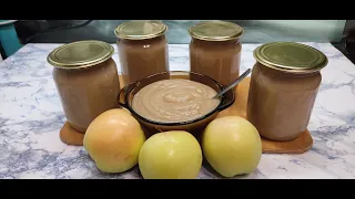 Яблочное крем-пюре со сливками / Apple cream puree with cream