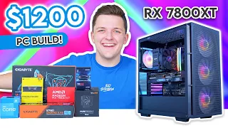 The BEST $1200 Gaming PC Build Right Now! 😄 [Full Build Guide ft. RX 7800 XT!]