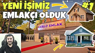 YENİ İŞİMİZ EMLAKÇI OLDUK, BİR EVİ 2 KİŞİYE KİRALADIK! -Estate Agent Sımılator (1.Bölüm)