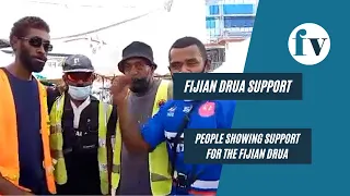 Fans showing support for the Fijian Drua