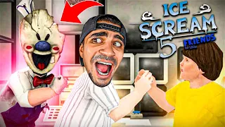 هربنا من رجل الايسكريم خاطف الاطفال لكن وش صار ؟! 😱🍧 - Ice Scream 5