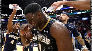 Zion Williamson Gets Soaked After 43 Point Game 🤣