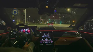 Mercedes Benz S Class W223 - S500 | Warsaw Night Drive