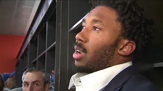 Myles Garrett reacts to fight after game