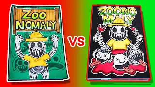 Zoonomaly👽 vs Zoonomaly🍦 (Game Book Battle, Horror Game, Paper Play)