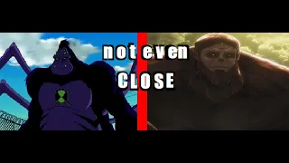 why beast titan vs ultimate spider monkey is not even close.