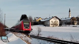 Wasentegernbach - stillgelegter Bahnhof, Schrankenwärter-BÜ und VIEL Südostbayernbahn | [km 51,2] ⛄