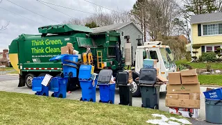 WM Garbage Truck VS. A Giant Post Xmas Box Line