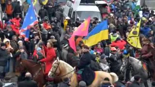 Ukraine police storm main Kiev 'Maidan' protest camp 18 February 2014