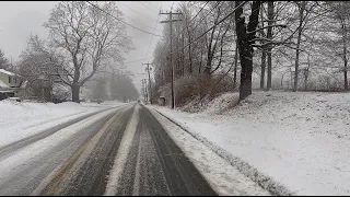 Berkshires very snowy drive - Pittsfield