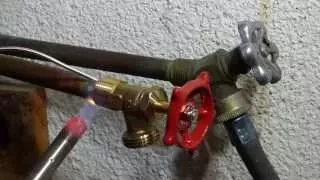 washing machine shut off valve replacement , 1st time soldering copper fittings