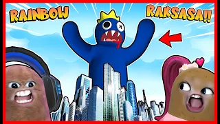 BLUE RAINBOW BERUBAH MENJADI RAKSASA TERBESAR DAN MENGHANCURKAN BROOKHAVEN !! Feat @sapipurba Roblox