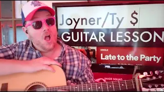 How To Play Late To The Party - Joyner Lucas, Ty Dolla $ign Guitar tutorial (Beginner lesson!)