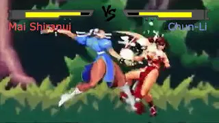 Chun-Li vs Mai Shiranui (With Healthbars)