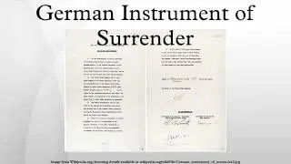 German Instrument of Surrender